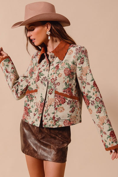 Jane Floral Jacquard Jacket
