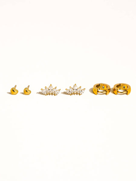 Anouk 18K Gold Earrings Set