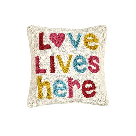 Love Lives Here Hook Pillow