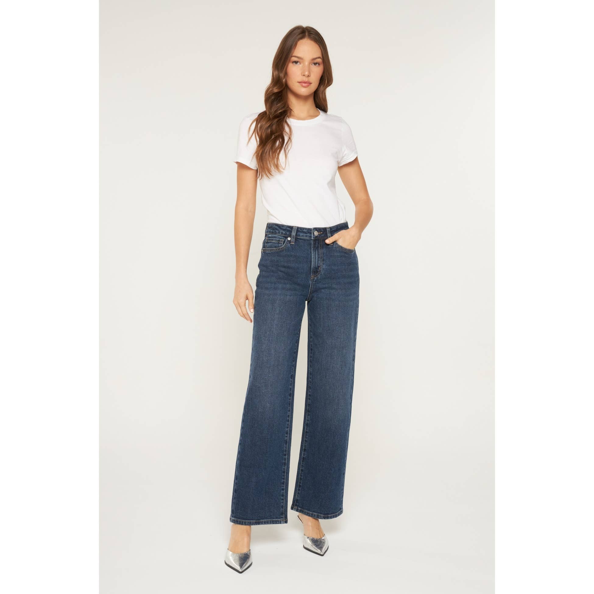 Mica High Rise Loose Fit Straight Leg Jeans