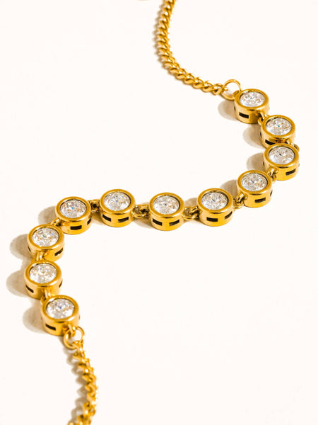 Ambrosia Gold Crystal Chain Bracelet