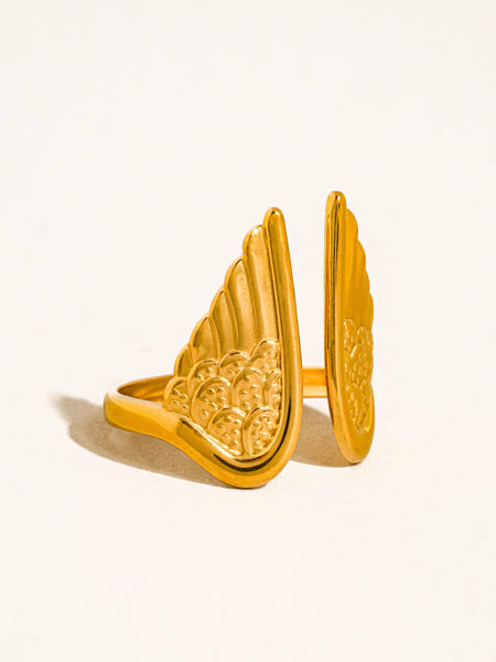 Silvane 18K Gold Angel Wing Ring