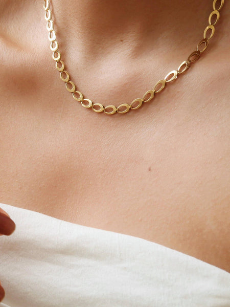 Thessaly 18K Gold Oval Link Chain