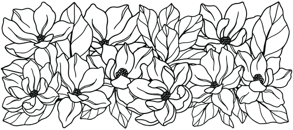 40 oz Glass Tumbler Magnolia