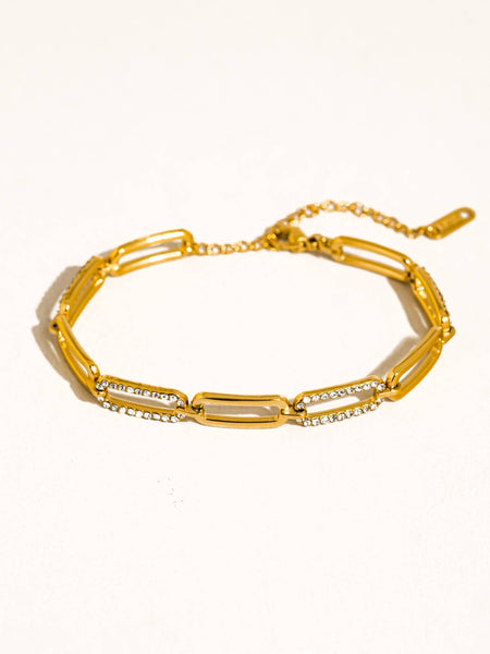 Évasion Gold Rhinestone Chain Bracelet