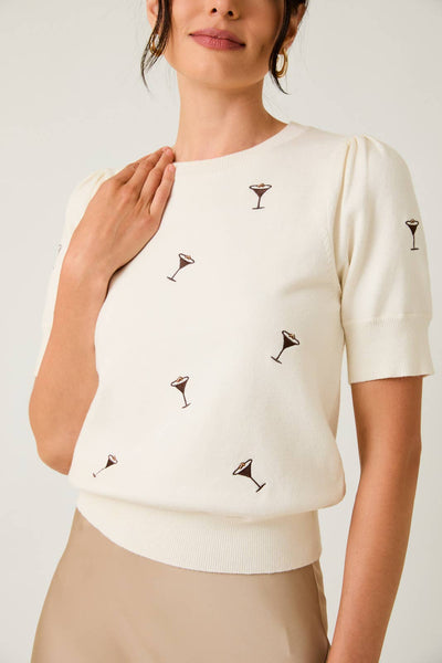 Espresso Martini Embroidered Sweater