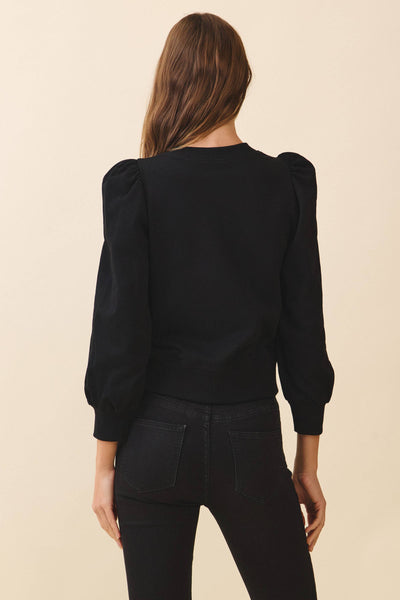 Crystal Embellished Bow Sweatshirt