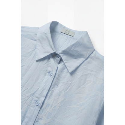 Elevé Light Blue Crinkled Shirt