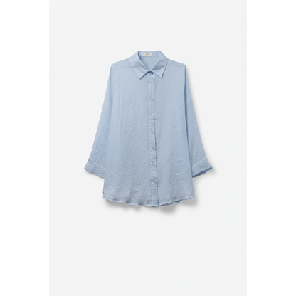 Elevé Light Blue Crinkled Shirt