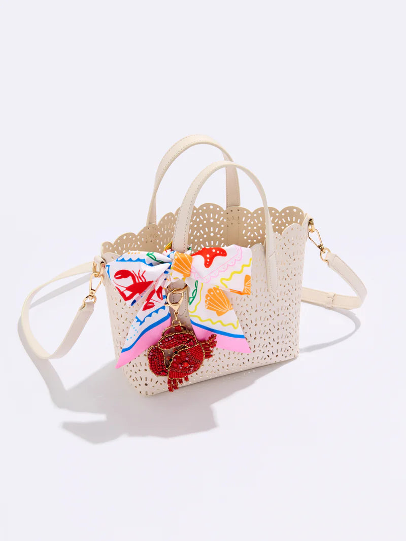 Lola White Mini Tote Bag