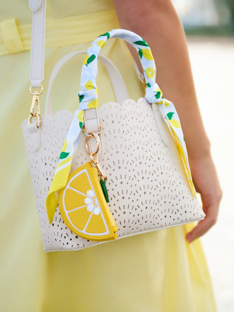 Lola White Mini Tote Bag
