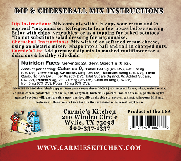 Peppercorn Parmesan Dip Mix