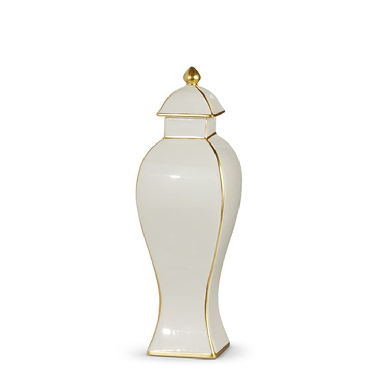14 Gold Accent Decorative Ginger Jar