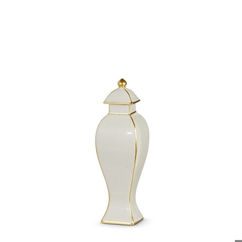 11.5 Gold Accent Decorative Ginger Jar