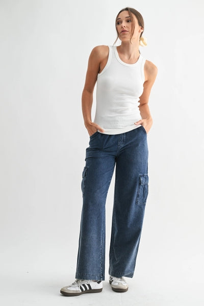 Essential Micro-Ribbed Tank Top — White