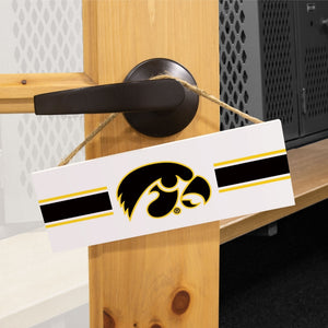 University of Iowa Stripes and Logo Hanging Sign