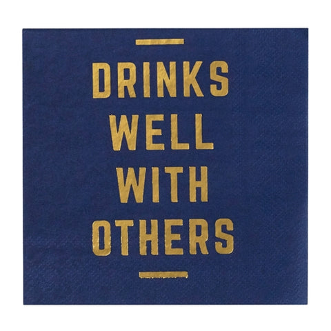 Drinks Well With Others Beverage Napkin