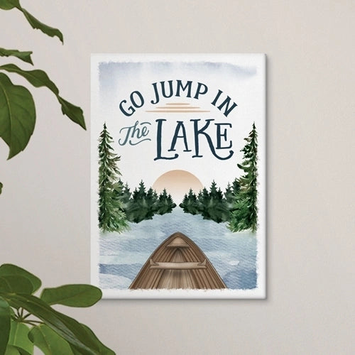 Go Jump in the Lake Canvas Decor