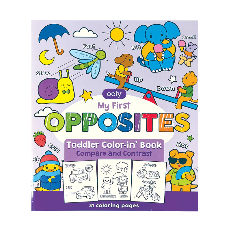 My First Opposites Toddler Color-In Book