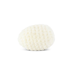 White Crochet Easter Egg 2.5"