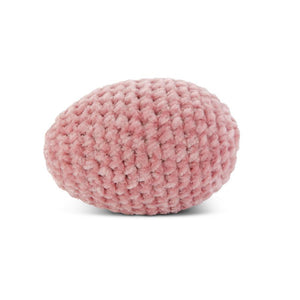 Pink Crochet Easter Egg 4.25"