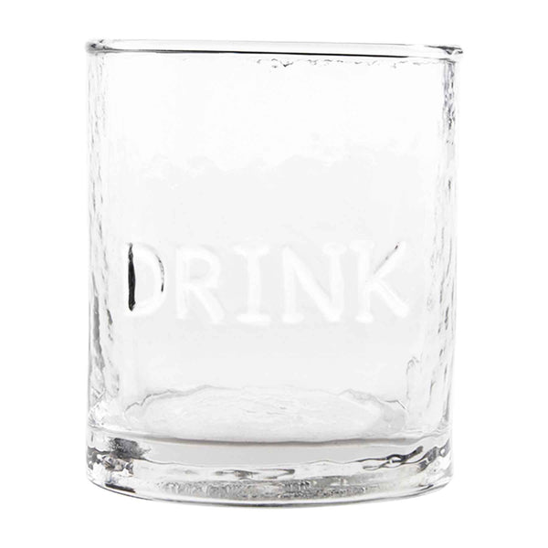 Drink Embossed DOF Glass