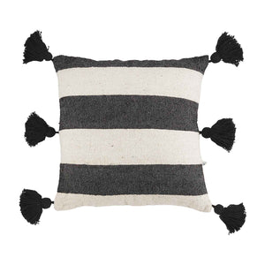 Stripes Black Ponchaa Pillow