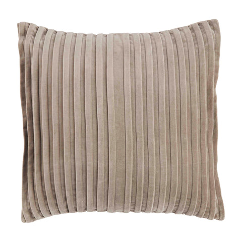 Square Taupe Velvet Pillow