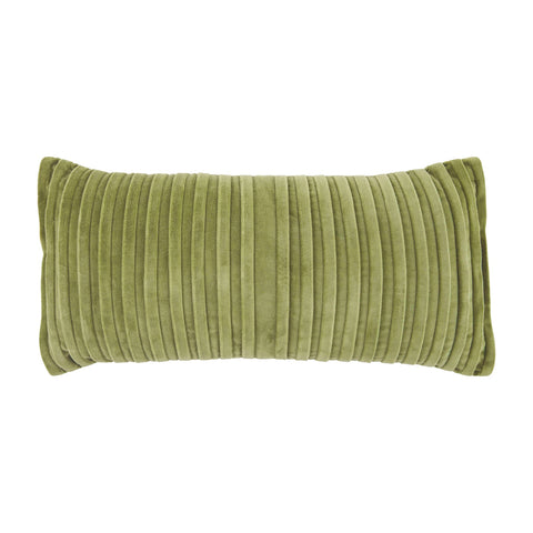 Lumbar Green Velvet Pillow