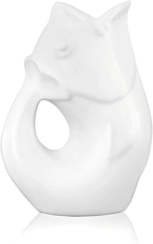 Gurgle Pot Pitcher – Ceramic Fish Pitcher Large