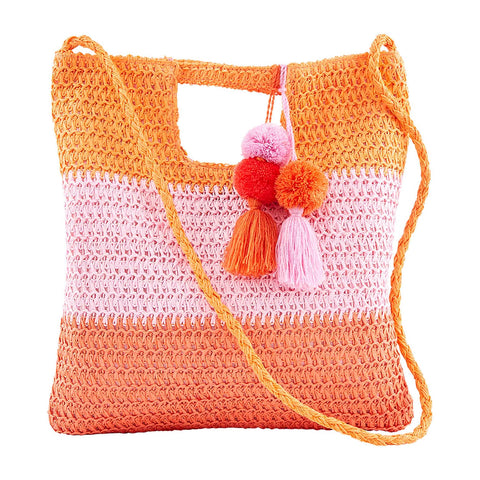 Pink Bright Straw Tote