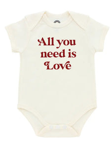 All You Need is Love Cotton Baby Onesie