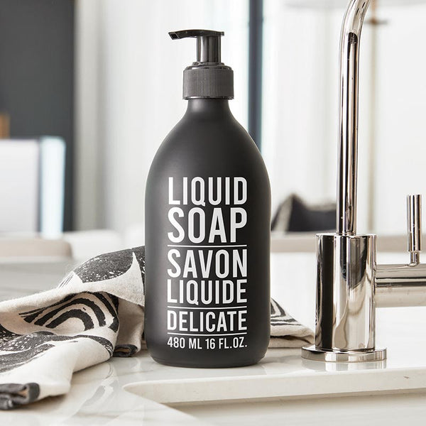 Matte Black Liquid Soap Dispenser