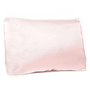 Satin Pillowcase with Zipper Closure - Pink