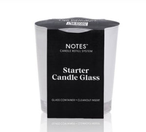 White Starter Candle Glass