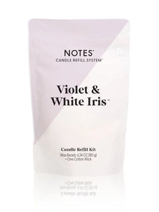 Notes Sustainable Candle Kit - Violet & White Iris