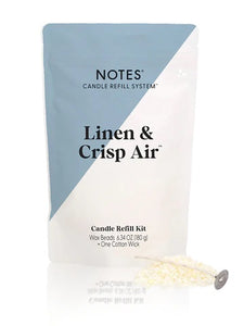 Notes Sustainable Candle Kit - Linen & Crisp Air