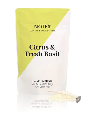 Notes Sustainable Candle Kit - Citrus & Fresh Basil