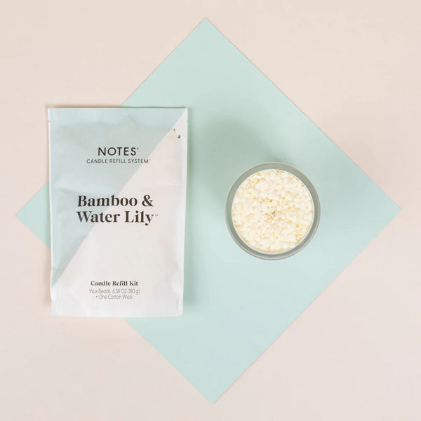 Notes Sustainable Candle Kit - Bamboo & Water Lily