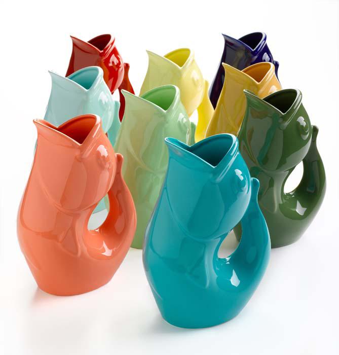 Gurgle Pot Pitcher – Ceramic Fish Pitcher Large