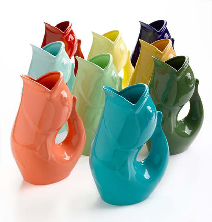Gurgle Pot Pitcher – Ceramic Fish Pitcher Large