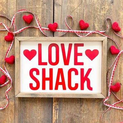 Love Shack Framed Saying Sign
