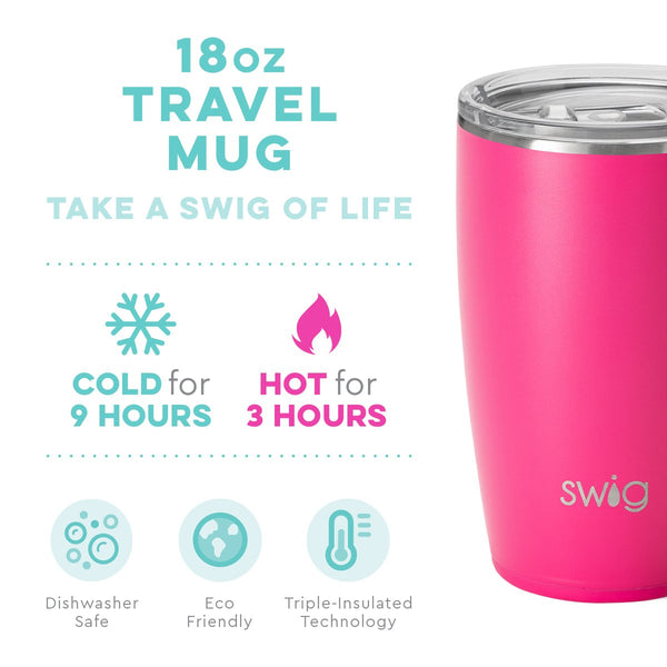 Swig 18 oz Mug Hot Pink